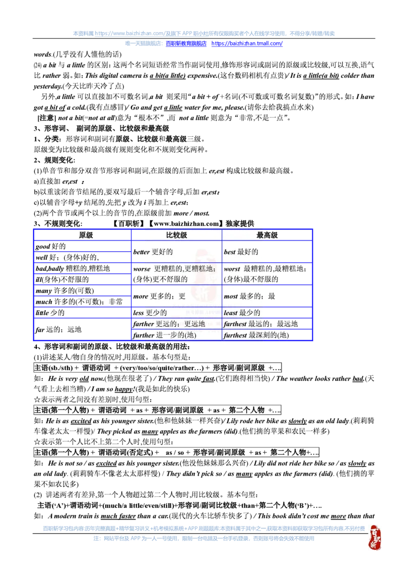 英语专项-英语语法归纳汇总讲义_三桶油_中海油_中海油笔试_6、英语专项