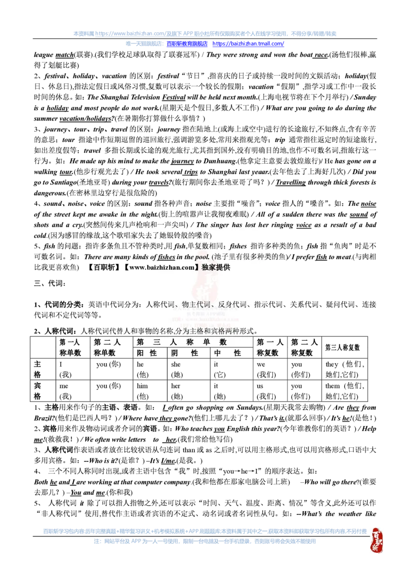 英语专项-英语语法归纳汇总讲义_三桶油_中海油_中海油笔试_6、英语专项