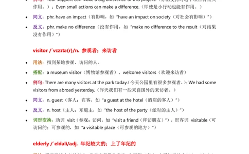 2026人教英语八下单词批注Unit8_初中英语新版_最新人教版英语八年级下册_2026春新人教版八下（更新中）_21单词讲解