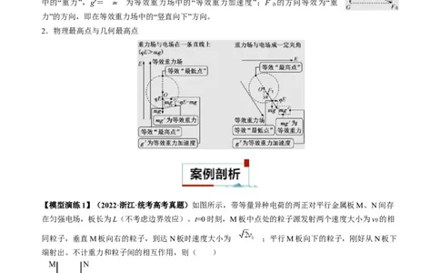 专题11电偏转模型中的分解与能量（原卷版）_2025高中物理模型方法技巧高三复习专题练习讲义_高考物理热点模型