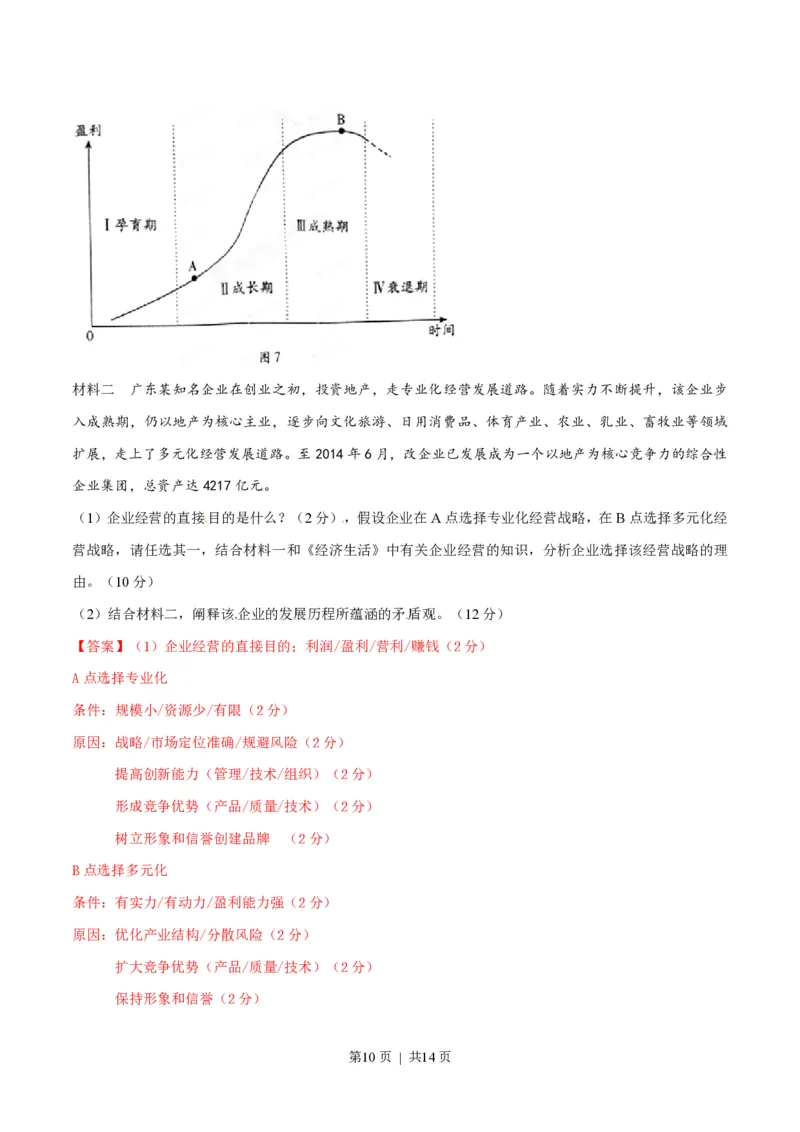 2015年高考政治试卷（广东）（解析卷）_政治历年高考真题_新&middot;PDF版2008-2025&middot;高考政治真题_政治（按试卷类型分类）2008-2025_自主命题卷&middot;政治（2008-2025）