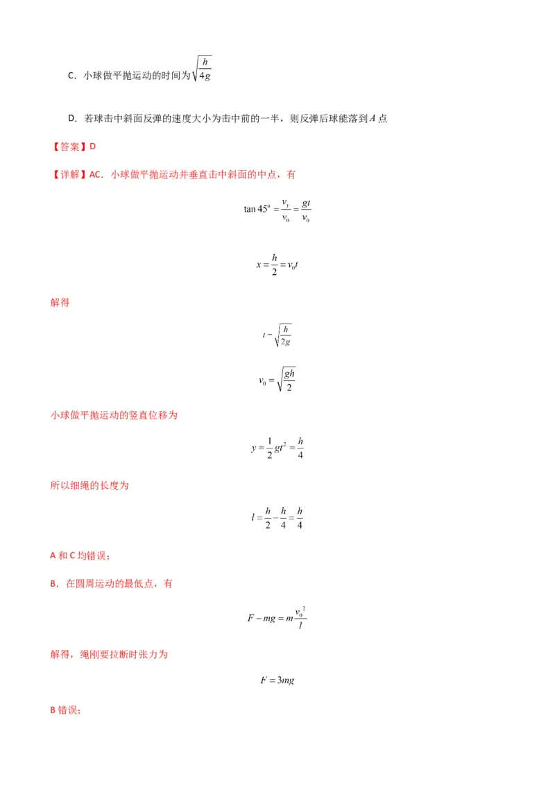 专题08抛体运动九大问题（解析版）_2025高中物理模型方法技巧高三复习专题练习讲义_新版高考物理模型与方法