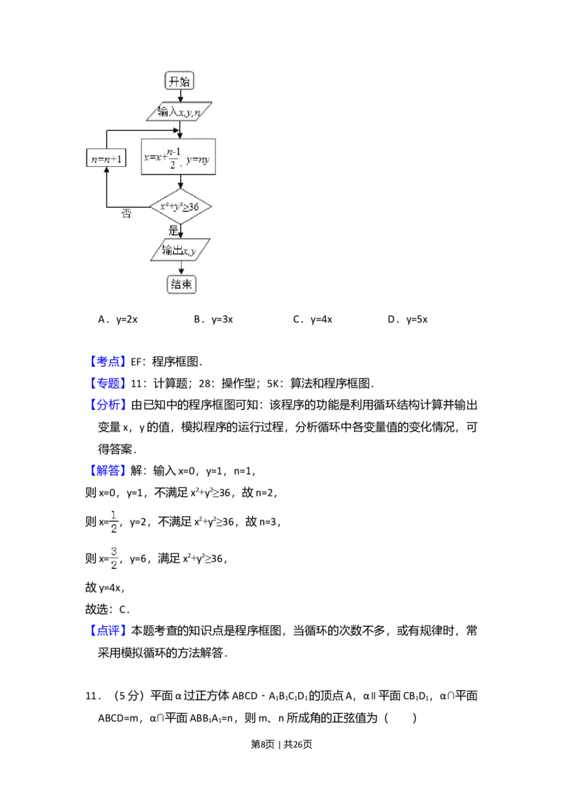 2016年高考数学试卷（文）（新课标Ⅰ）（解析卷）_历年高考真题合集_数学历年高考真题_新&middot;Word版2008-2025&middot;高考数学真题_数学（按年份分类）2008-2025_2016&middot;高考数学真题