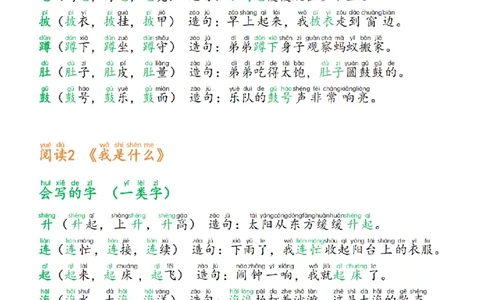 25新二上语文生字组词造句（一二类字）每日晨读必备46页_25秋《生字+组词+字帖》语文1-6年级