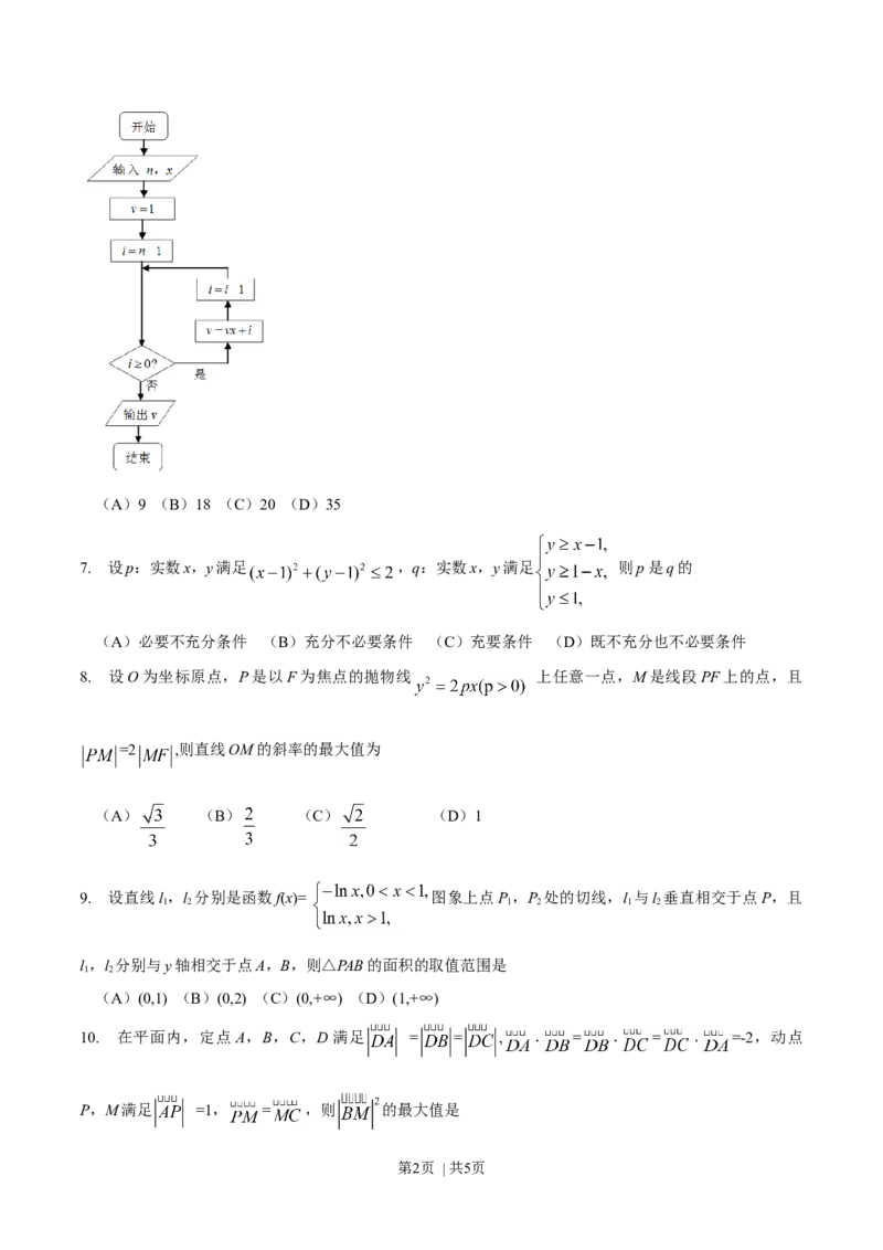 2016年高考数学试卷（理）（四川）（空白卷）_历年高考真题合集_数学历年高考真题_新&middot;Word版2008-2025&middot;高考数学真题_数学（按年份分类）2008-2025_2016&middot;高考数学真题
