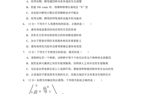 2017年高考生物试卷（江苏）（空白卷）_生物历年高考真题_新&middot;Word版2008-2025&middot;高考生物真题_生物（按年份分类）2008-2025_2017&middot;高考生物真题