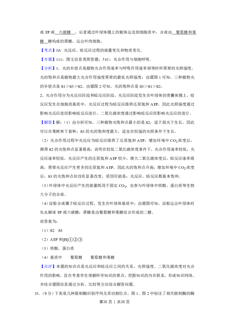 2016年高考生物试卷（江苏）（解析卷）_生物历年高考真题_新&middot;PDF版2008-2025&middot;高考生物真题_生物（按试卷类型分类）2008-2025_自主命题卷&middot;生物（2008-2025）_江苏自主命题&middot;生物（2008-2025）