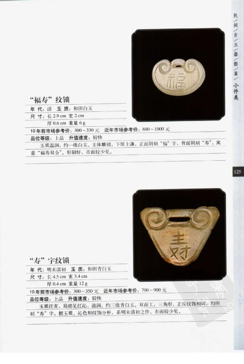 民间古玉器图鉴小件类_X018-玉石珠宝鉴定教程最新合集_8、玉石翡翠鉴定与投资电子资料