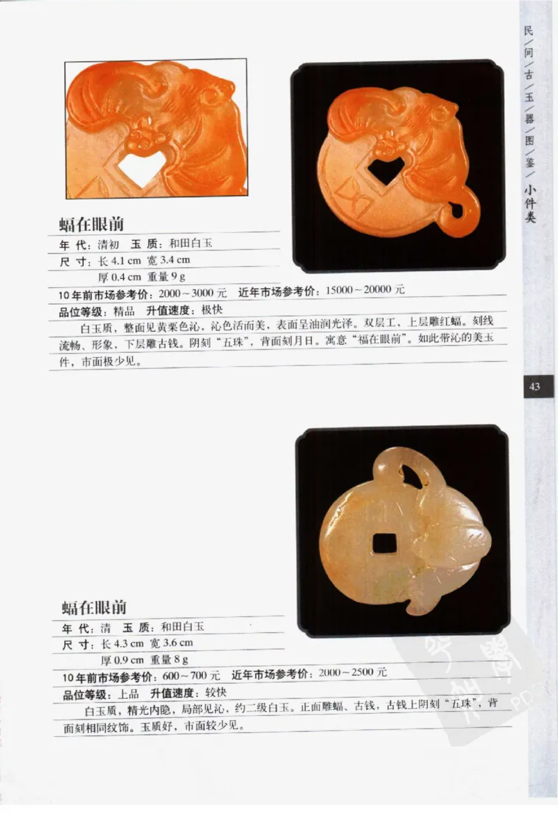 民间古玉器图鉴小件类_X018-玉石珠宝鉴定教程最新合集_8、玉石翡翠鉴定与投资电子资料
