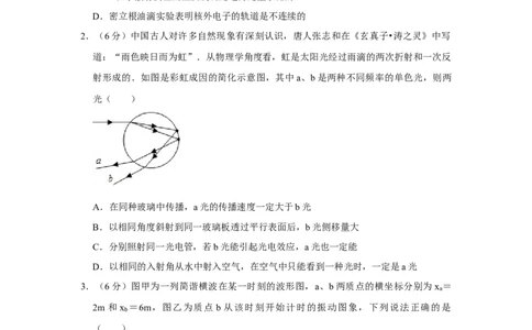 2015年高考物理试卷（天津）（空白卷）_物理历年高考真题_新&middot;Word版2008-2025&middot;高考物理真题_物理（按年份分类）2008-2025_2015&middot;高考物理真题