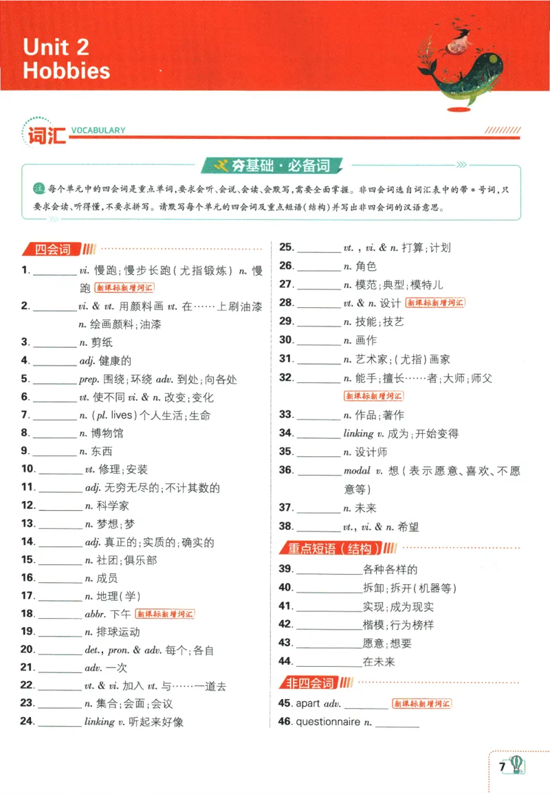2026版《初中必刷题》英语YL7上狂K重点_A007初中必刷合集2_A039初中必刷题合集_7上_2026版《初中必刷题》英语YL7上