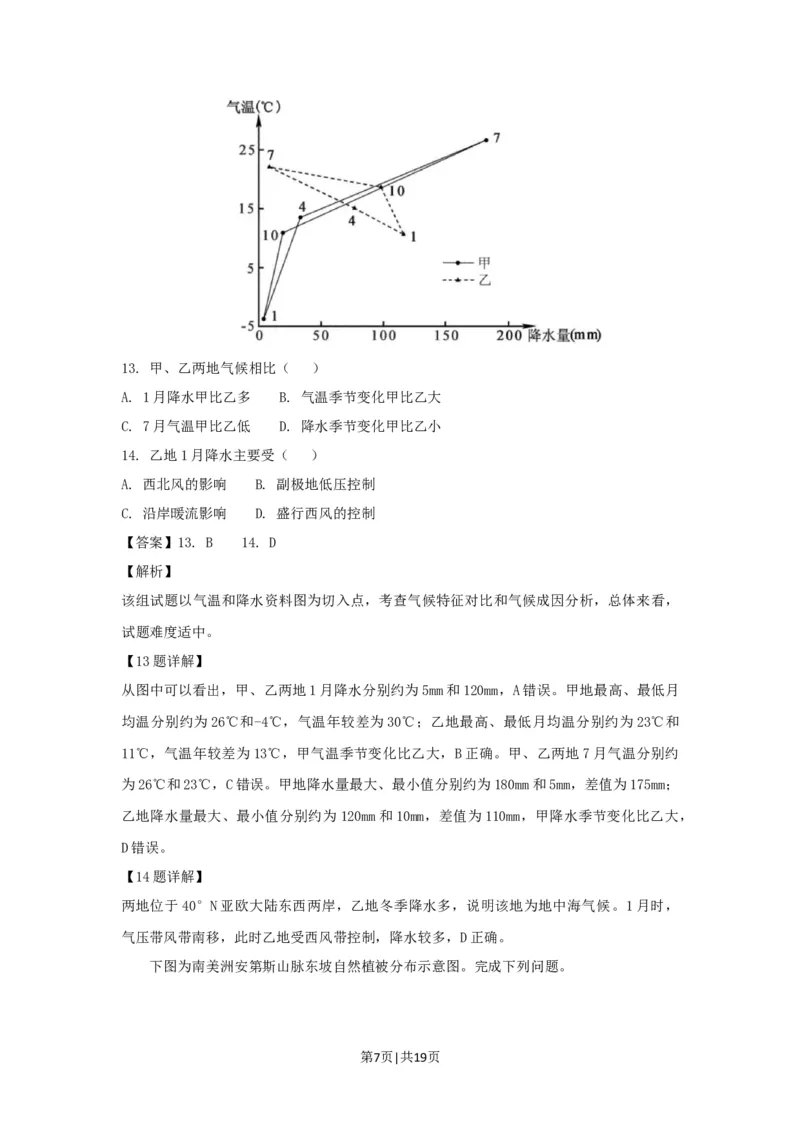 2018年高考地理试卷（浙江）（11月）（解析卷）_地理历年高考真题_新&middot;Word版2008-2025&middot;高考地理真题_地理（按省份分类）2008-2025_2008-2025&middot;（浙江）地理高考真题