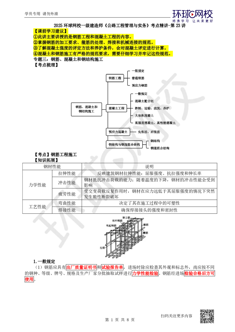23.第23讲-33钢筋工程与混凝土工程施工_2026年一级建造师_2026年一建公路_2025年一建公路SVIP_02-基础精讲✿高端面授✿深度强化_09-公路《考点精讲班》吴然、安国庆HQ_安国庆
