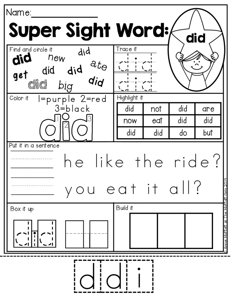 2自然拼读SightWords(启蒙阅读高频词）_幼小衔接全套_幼小衔接资料大全_幼小衔接资料1️⃣_017高频词翻翻卡500页_五个级别高频词SightWords练习纸​