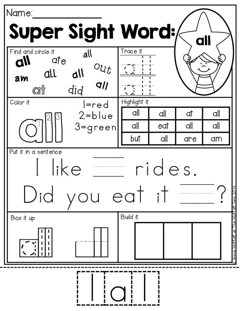 2自然拼读SightWords(启蒙阅读高频词）_幼小衔接全套_幼小衔接资料大全_幼小衔接资料1️⃣_017高频词翻翻卡500页_五个级别高频词SightWords练习纸​