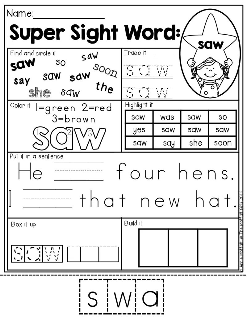 2自然拼读SightWords(启蒙阅读高频词）_幼小衔接全套_幼小衔接资料大全_幼小衔接资料1️⃣_017高频词翻翻卡500页_五个级别高频词SightWords练习纸​