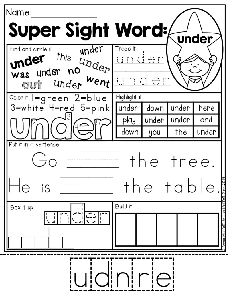 2自然拼读SightWords(启蒙阅读高频词）_幼小衔接全套_幼小衔接资料大全_幼小衔接资料1️⃣_017高频词翻翻卡500页_五个级别高频词SightWords练习纸​