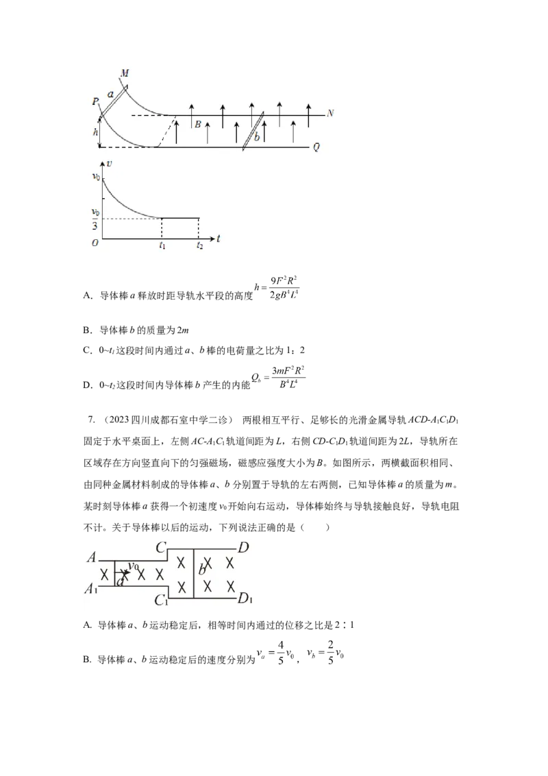 模型58电磁感应中的双棒切割模型（原卷版）_2025高中物理模型方法技巧高三复习专题练习讲义_高考物理模型最新模拟题专项训练