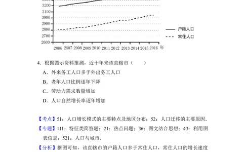 2018年高考地理试卷（新课标Ⅰ）（解析卷）_地理历年高考真题_新&middot;Word版2008-2025&middot;高考地理真题_地理（按年份分类）2008-2025_2018&middot;地理高考真题