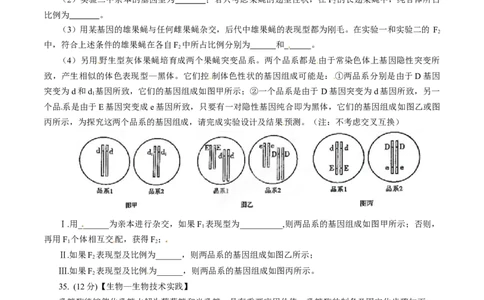2015年高考生物试卷（山东）（空白卷）_生物历年高考真题_新&middot;Word版2008-2025&middot;高考生物真题_生物（按年份分类）2008-2025_2015&middot;高考生物真题
