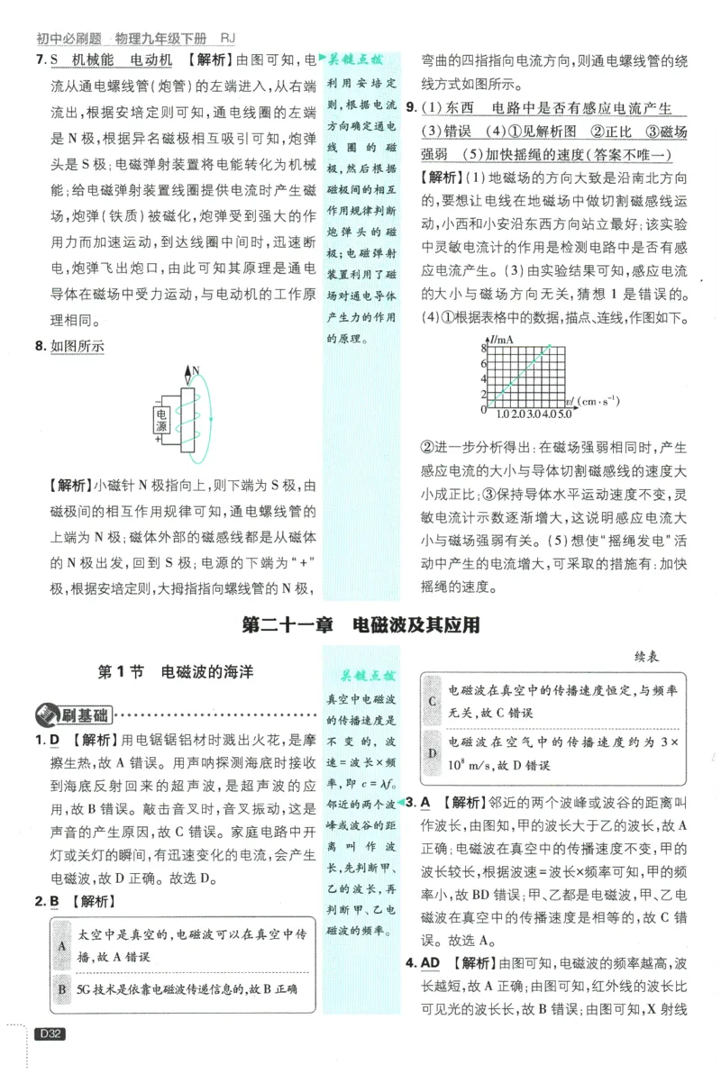 2026春《初中必刷题》物理RJ9下批注式详答与详析_2026版初中《必刷题》9年级下册（物理）（人教）_2026春《初中必刷题》物理RJ9下