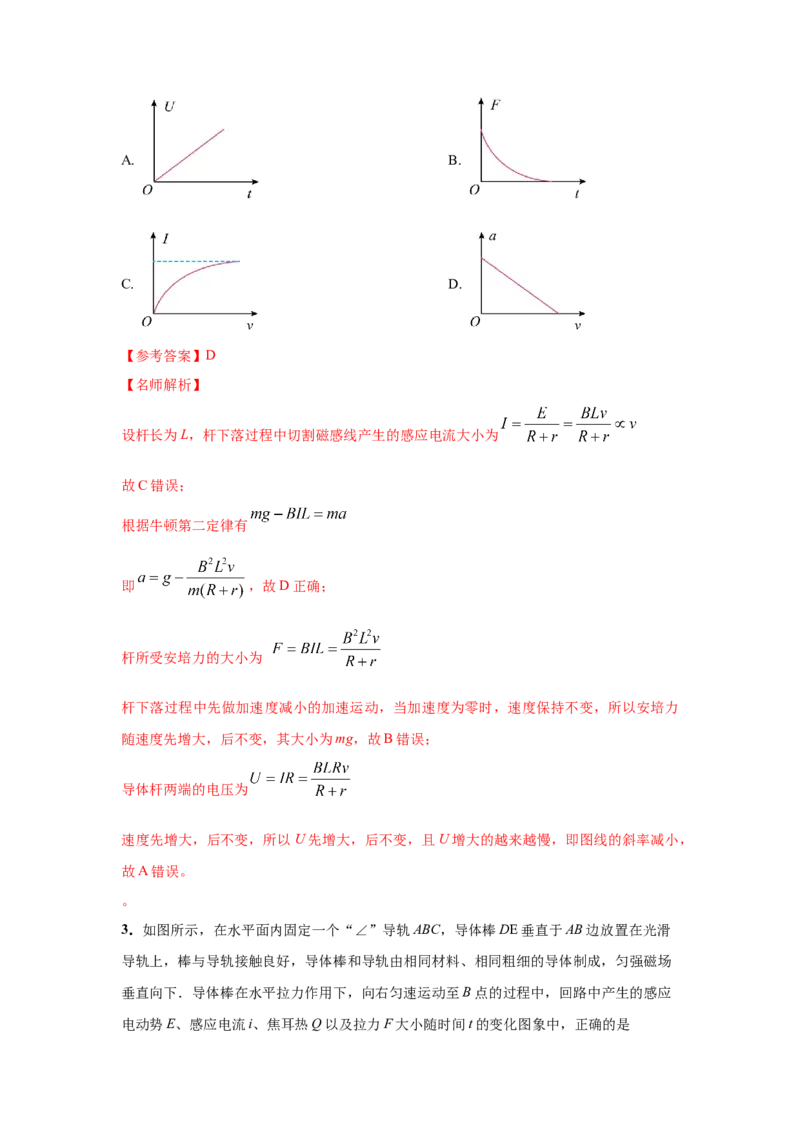 模型63电磁感应+图像模型（解析版）_2025高中物理模型方法技巧高三复习专题练习讲义_高考物理模型最新模拟题专项训练