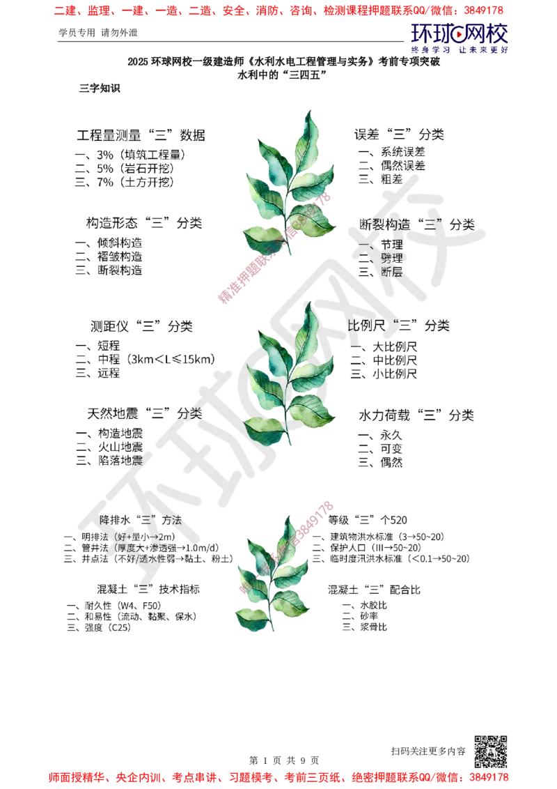 01.2025年-一建-水利-专题课-三、四、五数字总结-赵珊珊-627_2026年一级建造师_2026年一建水利_2025年一建水利SVIP_04-冲刺串讲✿考点强化✿小灶集训_11-水利《专项突破班》赵珊珊HQ