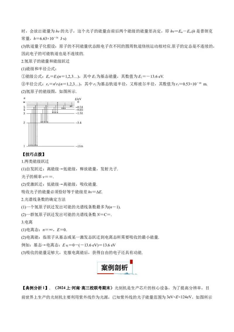 专题07近代物理中的图像（原卷版）_2025高中物理模型方法技巧高三复习专题练习讲义_高考物理图像与方法
