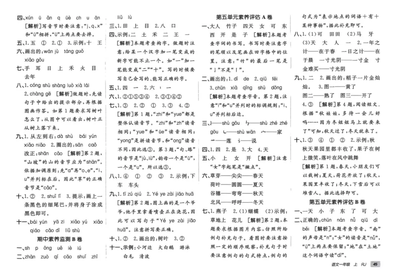 24秋《非常海淀单元测试AB卷》语文1上_2024年人教版小学数学一二三四五六年级上册下册期中期末试a0747_小学全科《同步练习+精品试卷》打包下载（1-6年级单元月考期中期末试卷）