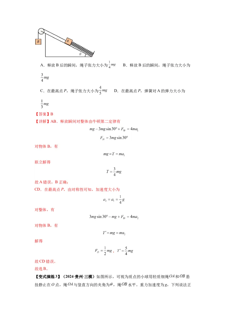 专题05牛顿运动定律的基本应用（解析版）_2025高中物理模型方法技巧高三复习专题练习讲义_新版高考物理模型与方法