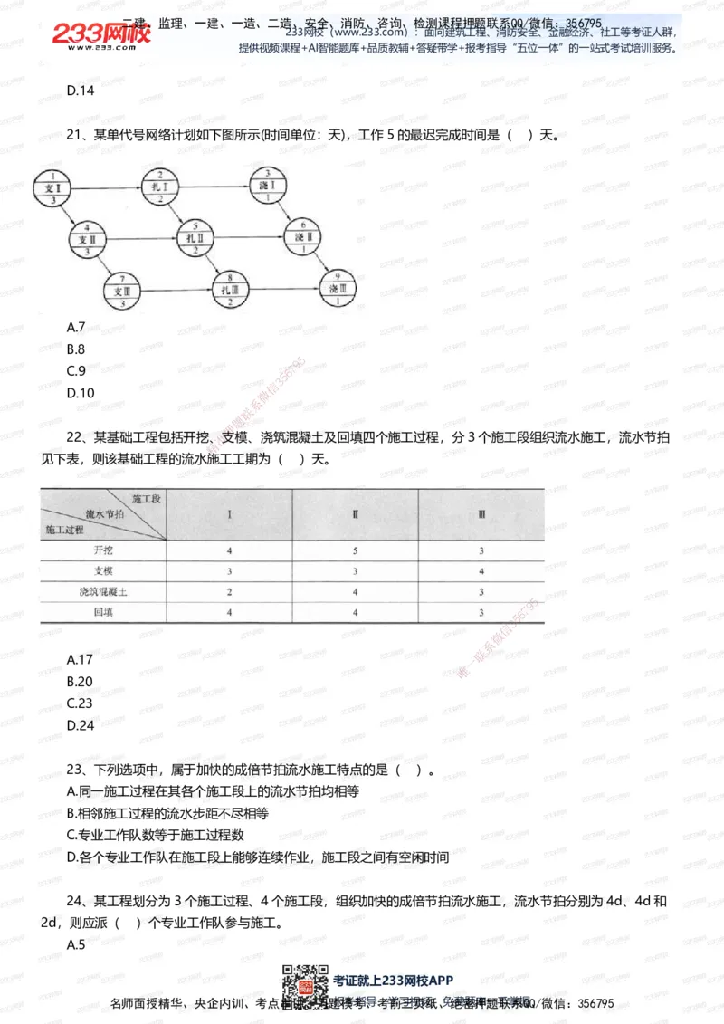 233-管理-五星考题60道（含答案）_2026年一级建造师_2026年一建管理_2025年一建管理SVIP_01-精华文档✿电子教材✿历年真题_82-管理《五星考题+时间数字》233