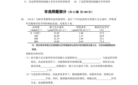 2013年高考生物试卷（浙江）（空白卷）_生物历年高考真题_新&middot;Word版2008-2025&middot;高考生物真题_生物（按年份分类）2008-2025_2013&middot;高考生物真题