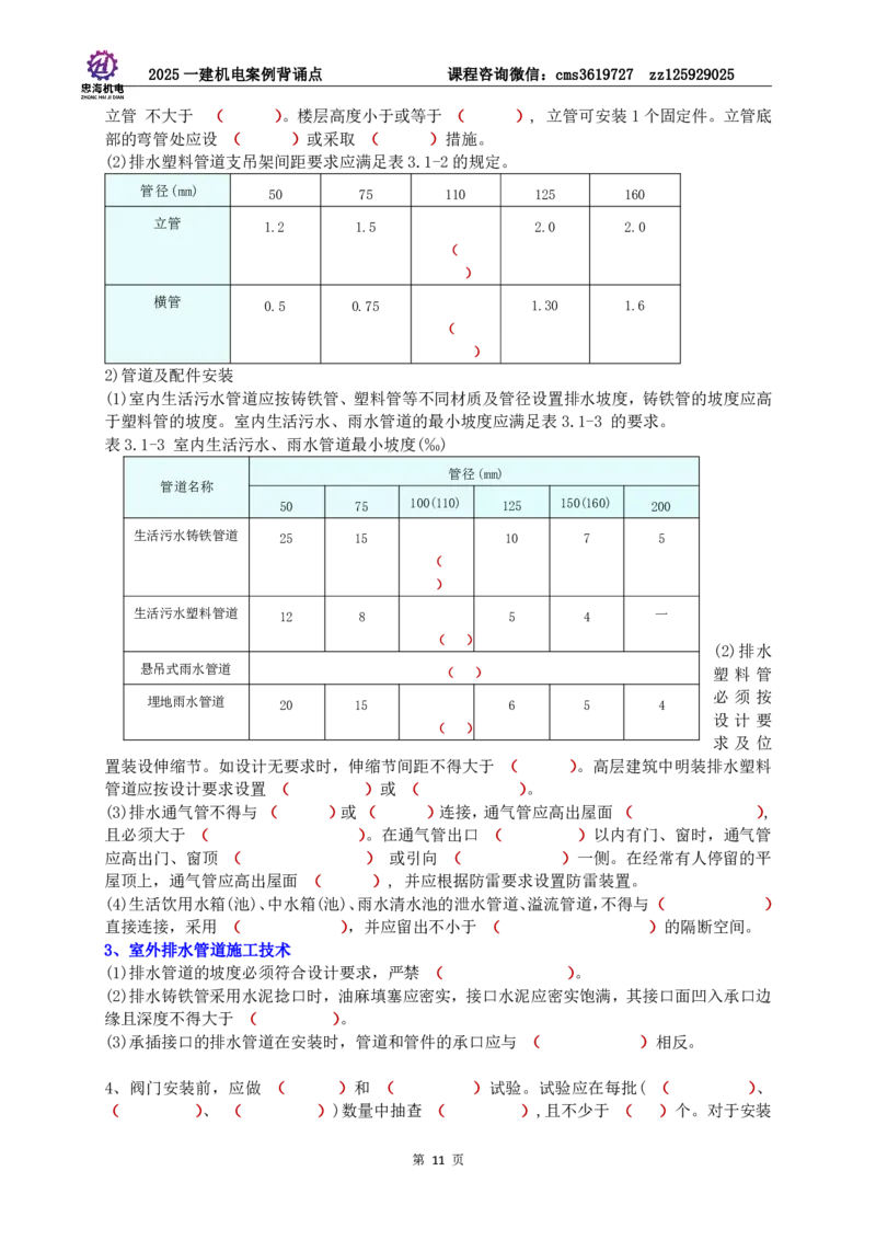 2025一建机电案例背诵点（默写版）_2026年一级建造师_2026年一建机电_2025年一建机电SVIP_02-基础精讲✿高端面授✿深度强化_43-机电《面授直播+习题》刘忠海SMR