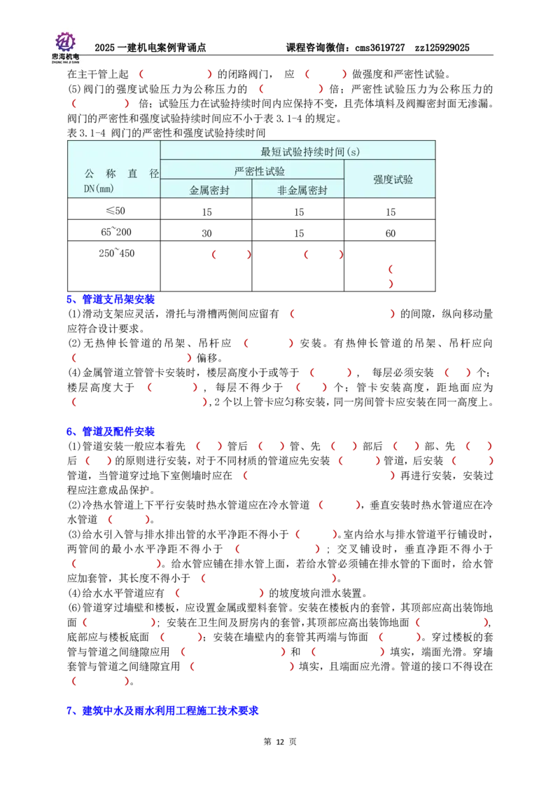 2025一建机电案例背诵点（默写版）_2026年一级建造师_2026年一建机电_2025年一建机电SVIP_02-基础精讲✿高端面授✿深度强化_43-机电《面授直播+习题》刘忠海SMR