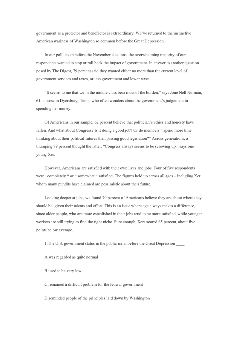 英语专项深度练习&mdash;&mdash;阅读理解(十二)_2025春招题库汇总_国企题库_中国烟草_3Yancao笔试专业完整知识点（仅需看本专业）_3.7英语_3.英语阅读理解