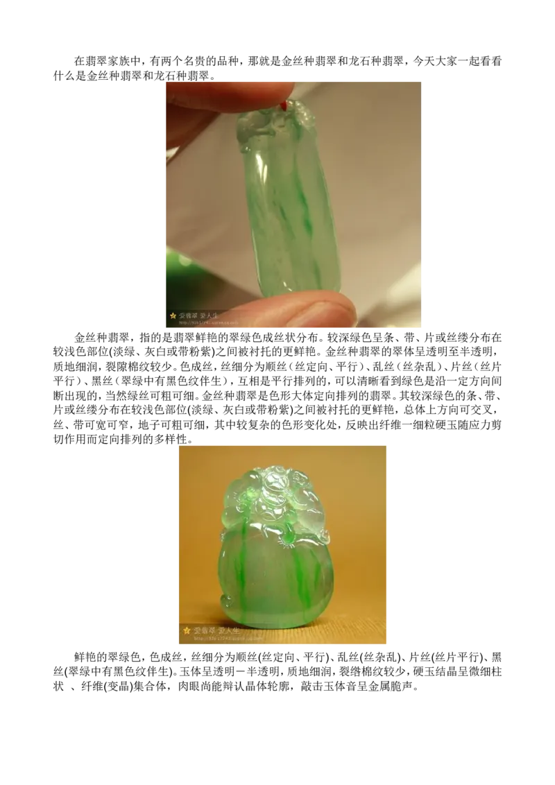 浅谈翡翠之金丝种与龙石种_X018-玉石珠宝鉴定教程最新合集_8、玉石翡翠鉴定与投资电子资料_赌石专题
