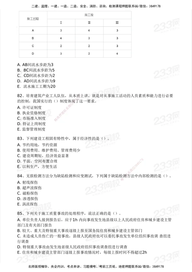 233-管理-模考大赛-2月卷_2026年一级建造师_2026年一建管理_2025年一建管理SVIP_01-精华文档✿电子教材✿历年真题_23-管理《模考大赛+各类英文缩写》233