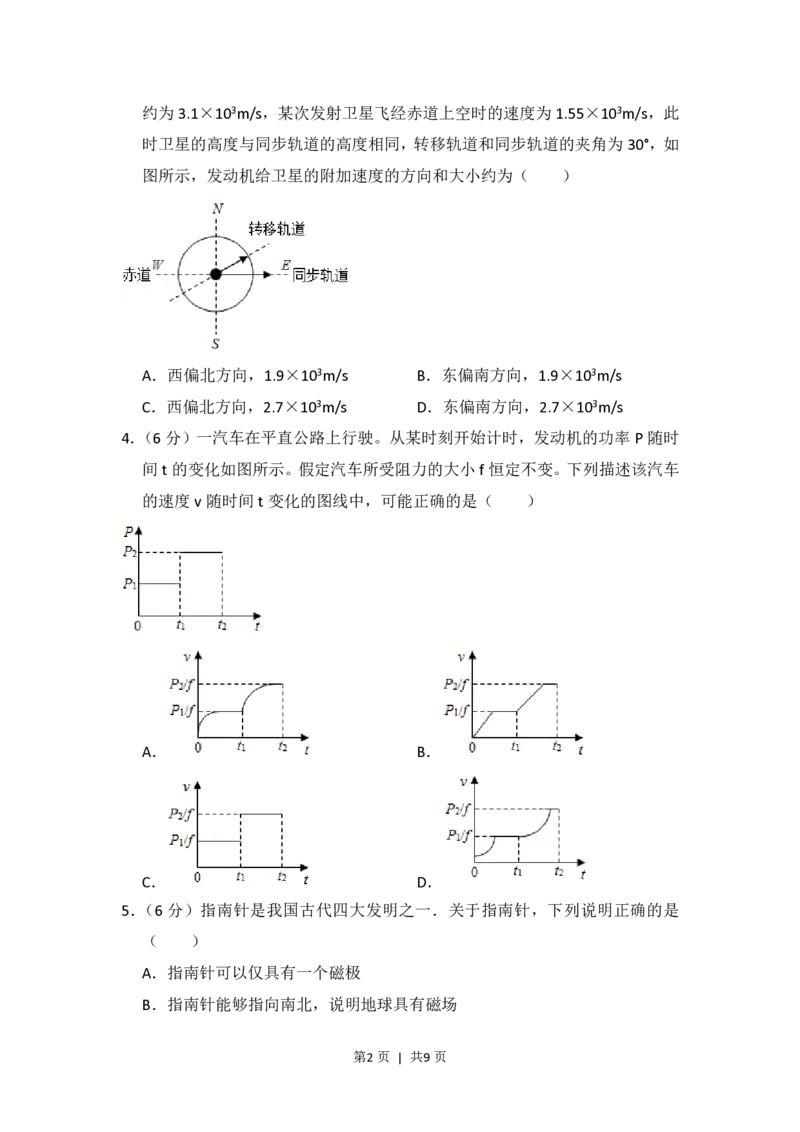 2015年高考物理试卷（新课标Ⅱ）（空白卷）_物理历年高考真题_新&middot;PDF版2008-2025&middot;高考物理真题_物理（按年份分类）2008-2025_2015&middot;高考物理真题