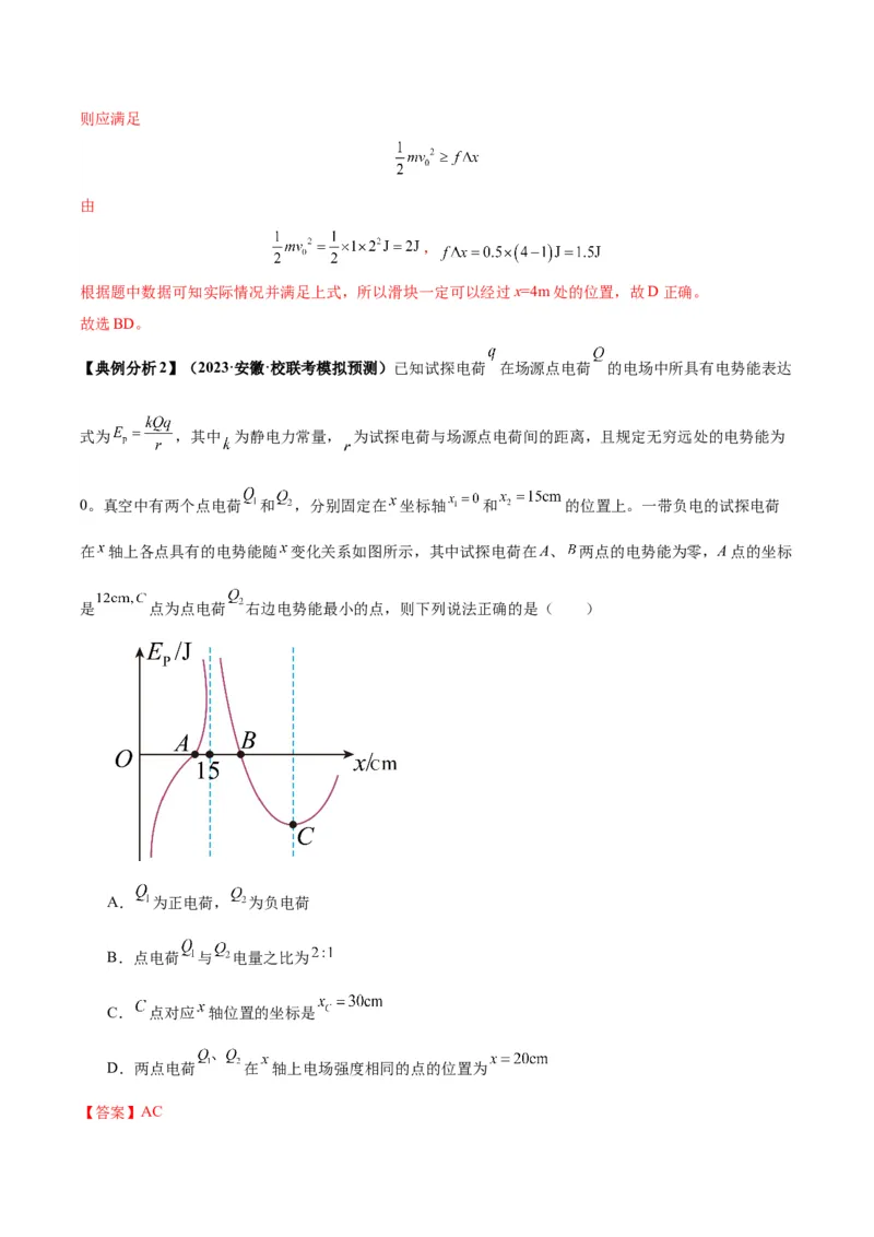 专题04电场中的图像（解析版）_2025高中物理模型方法技巧高三复习专题练习讲义_高考物理图像与方法