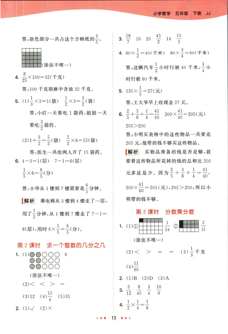 53天天练五年级下册数学冀教版答案_2024年人教版小学数学一二三四五六年级上册下册期中期末试a0747_小学全科《同步练习+精品试卷》打包下载（1-6年级单元月考期中期末试卷）_小学数学