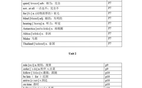 2024-2025学年人教版英语七年级下册各单元单词（背诵版）_初中英语新版_最新人教版英语七年级下册_七下英语2025版_05.2025春英语人教7下单词表+默写_新七下人教版默写