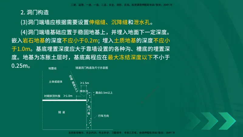 25年一建《公路实务》大V精讲第4章（100~101节）讲义在线版_2026年一级建造师_2026年一建公路_2025年一建公路SVIP_02-基础精讲✿高端面授✿深度强化_04.第4章隧道工程