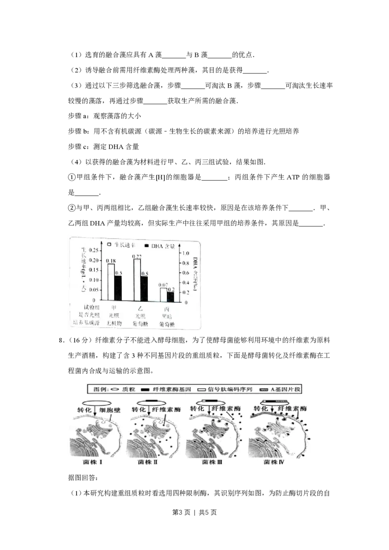 2015年高考生物试卷（天津）（空白卷）_生物历年高考真题_新&middot;PDF版2008-2025&middot;高考生物真题_生物（按试卷类型分类）2008-2025_自主命题卷&middot;生物（2008-2025）_天津自主命题&middot;生物（2008-2024）