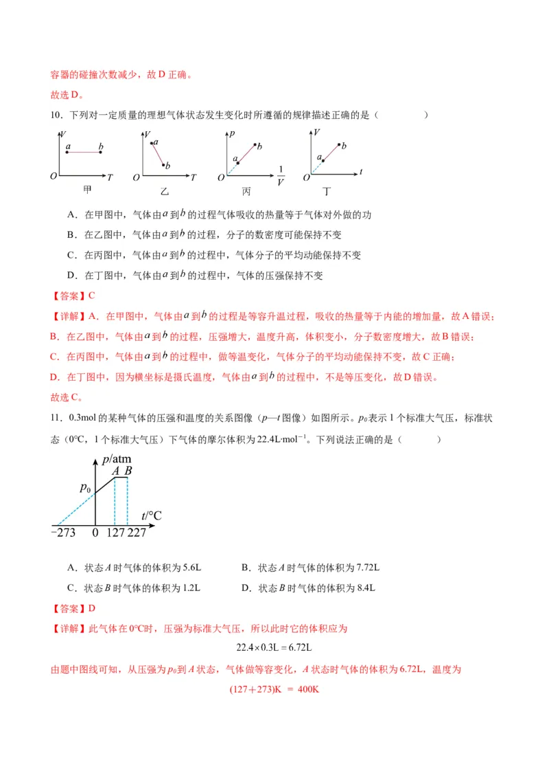 专题08热学中的图像（解析版）_2025高中物理模型方法技巧高三复习专题练习讲义_高考物理图像与方法