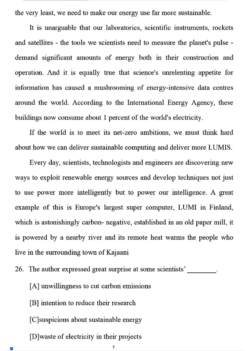 2025考研英语一真题及答案【完整版】