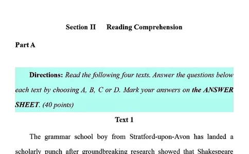 2025考研英语一真题及答案【完整版】