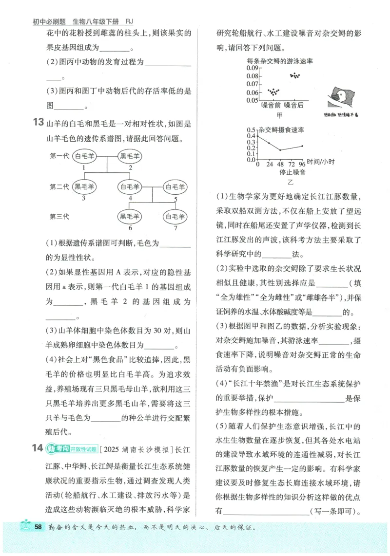 2026春《初中必刷题》生物RJ8下_2026春《初中必刷题》生物RJ8下