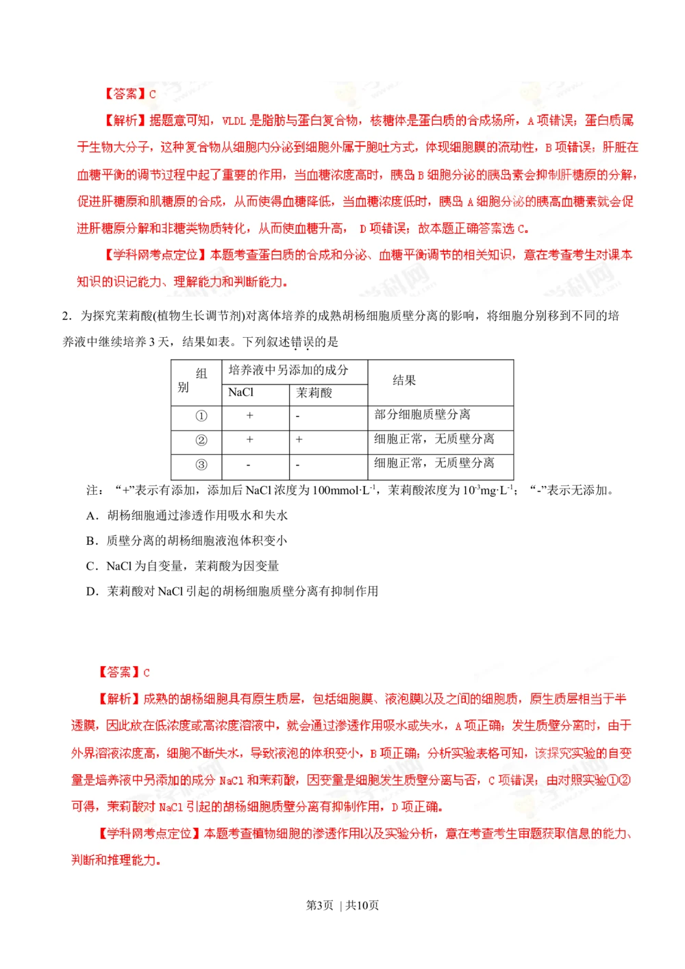 2013年高考生物试卷（福建）（解析卷）_生物历年高考真题_新&middot;Word版2008-2025&middot;高考生物真题_生物（按省份分类）2008-2025_2012-2024&middot;（福建）生物高考真题