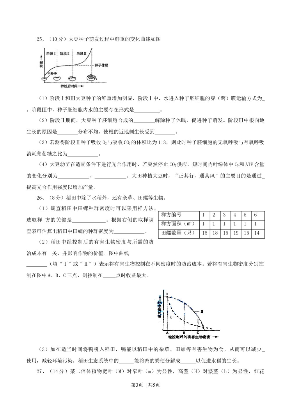 2013年高考生物试卷（山东）（空白卷）_生物历年高考真题_新&middot;Word版2008-2025&middot;高考生物真题_生物（按省份分类）2008-2025_2008-2025&middot;（山东）生物高考真题