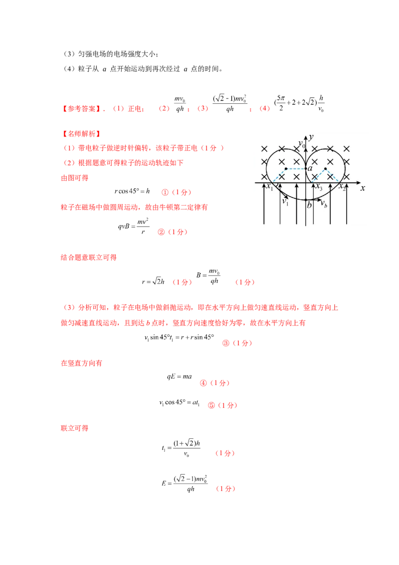 模型55组合场模型（解析版）_2025高中物理模型方法技巧高三复习专题练习讲义_高考物理模型最新模拟题专项训练